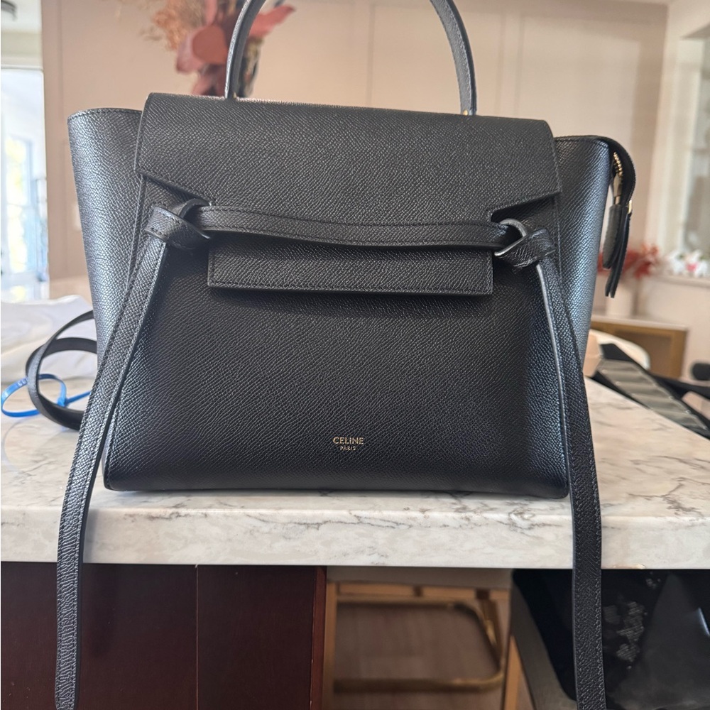 Celine Nano Belt Bag made with calfskin